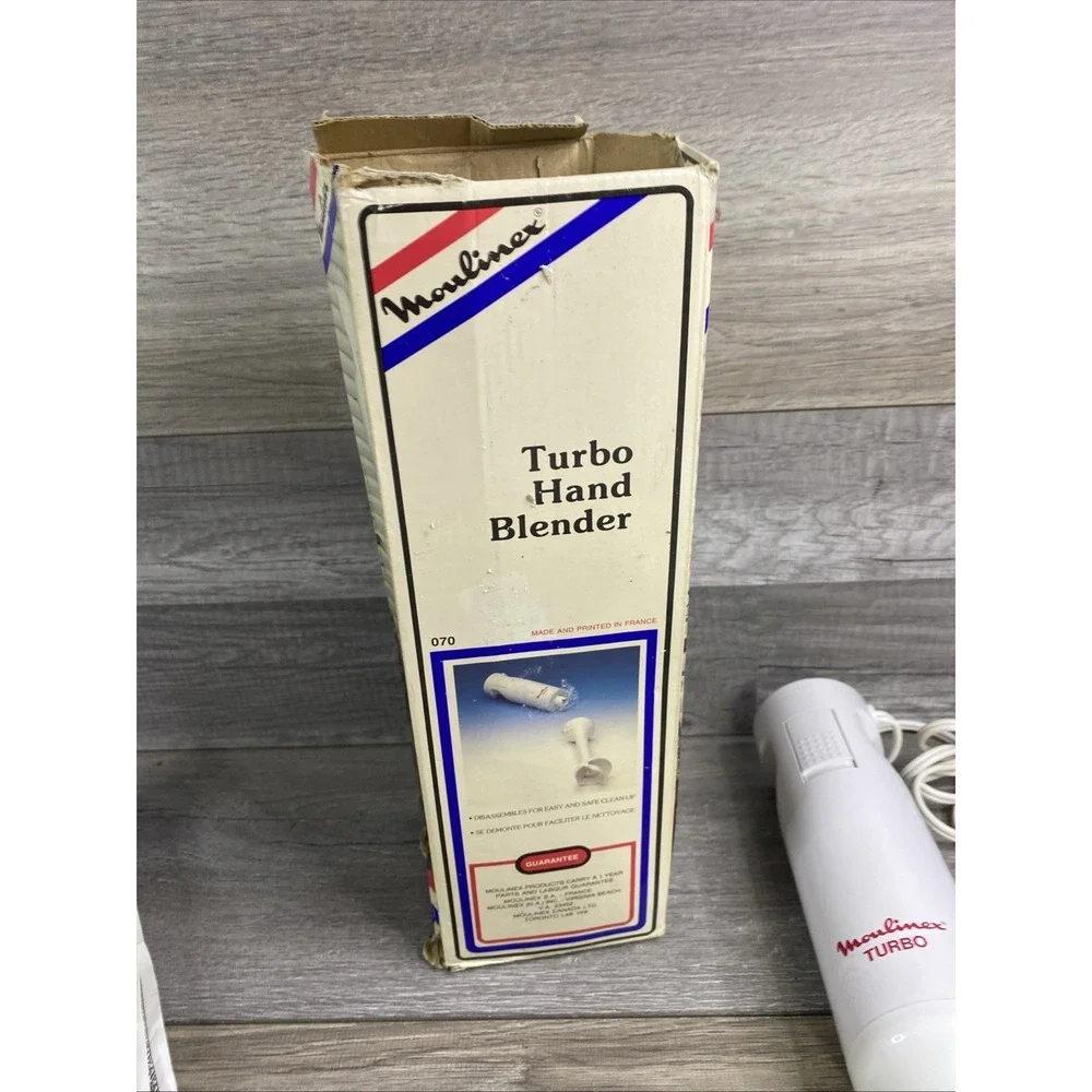 Moulinex Turbo Hand Blender Model 070 White Good Vintage 150W Immersion Mixer